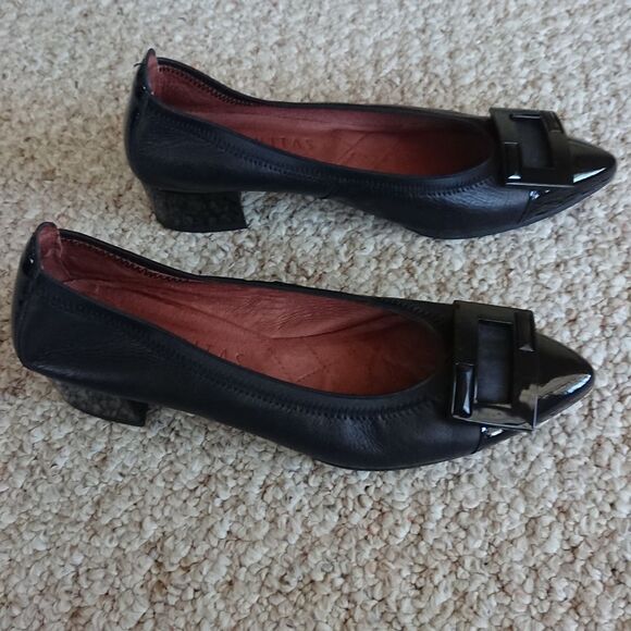 Hispanitas Joy Is A Choice Black Block Heel Point Toe heels Size 38 - Picture 1 of 10